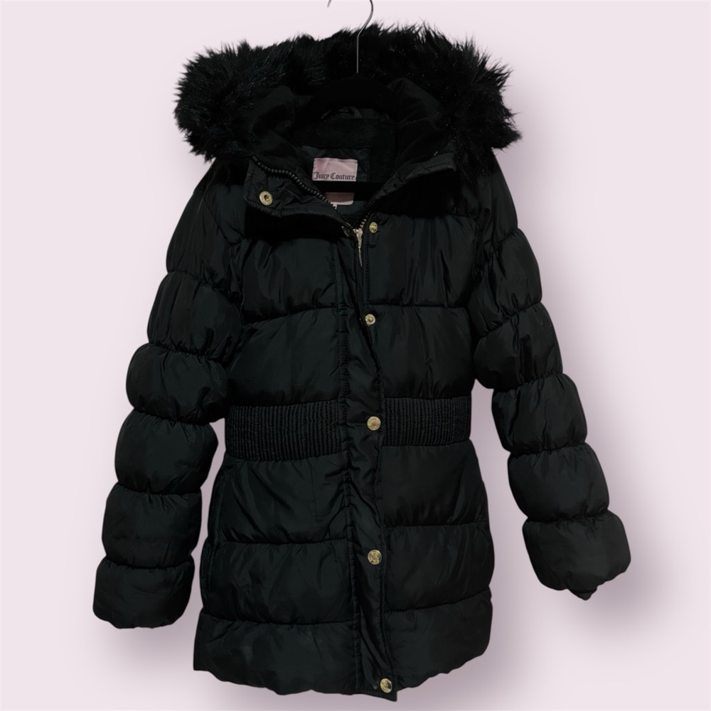 Juicy Couture Black Puffer Jacket for Kids